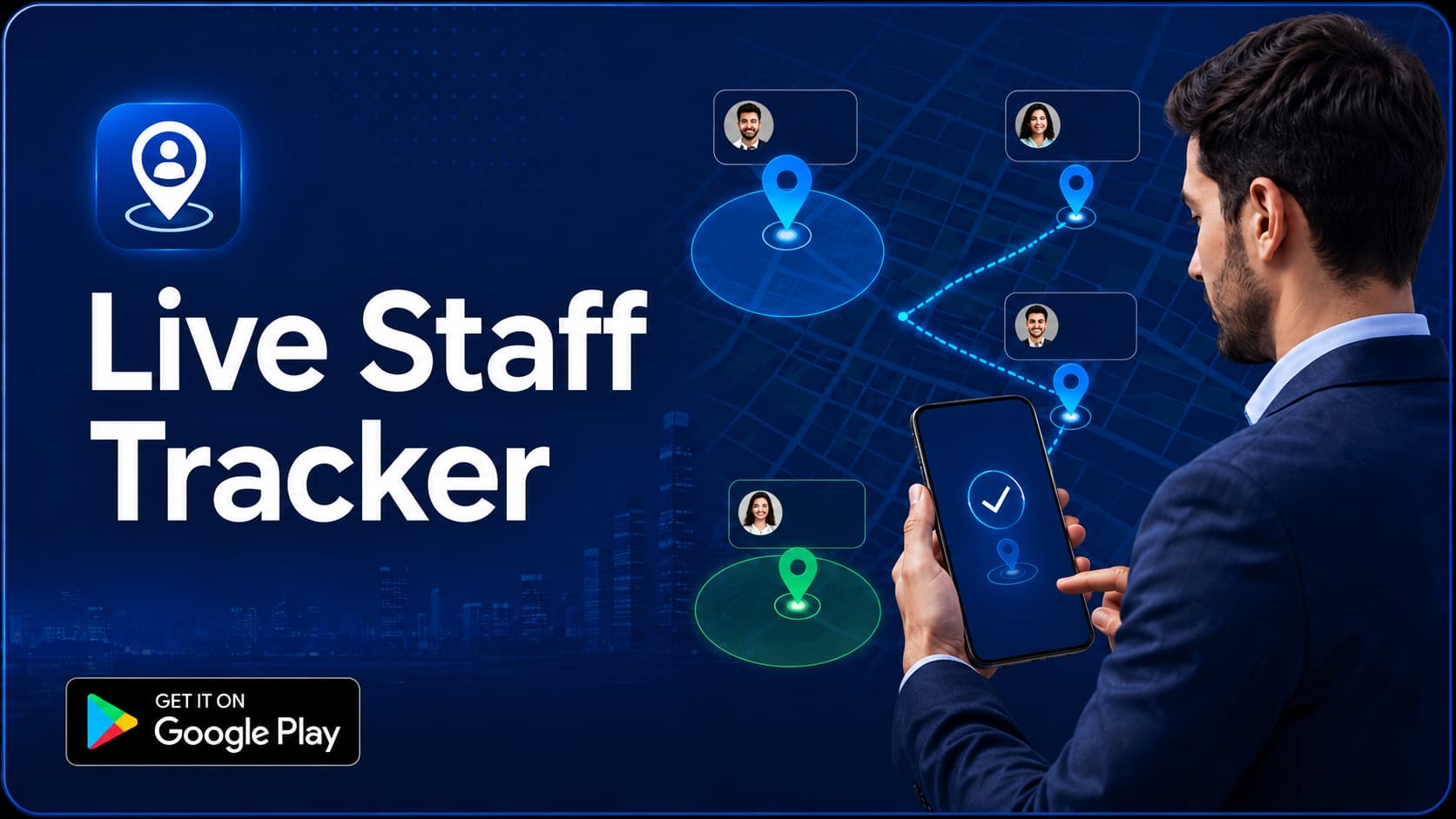 Live Staff Tracker — real-time team location manager